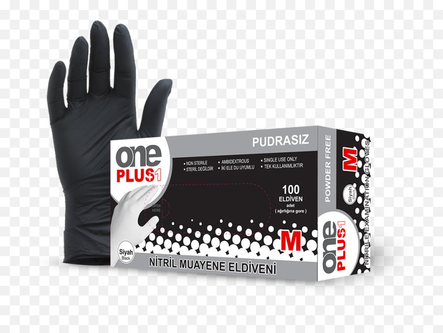 Buy Nitrile Powder - Free Examination Gloves Black One Plus 1 One Plus Siyah Eldiven Png,Cuffs Icon 16x16