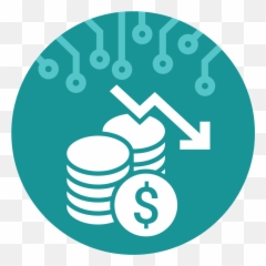 Smart Connected Lift Trucks - Cost Reduction Circle Icon Png