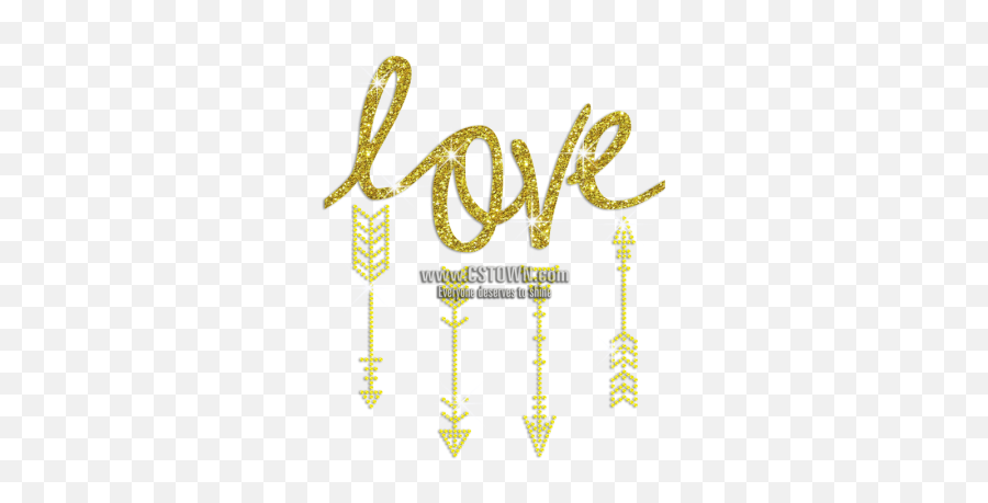 Gold Love Arrow Of Cupid Iron - Calligraphy Png,Love Arrow Png