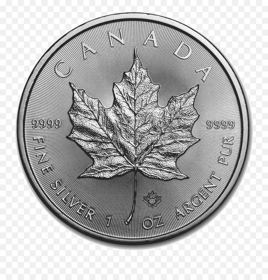 2018 Canadian Maple Leaf Silver Coin 1oz - 2014 1 Oz Canadian Silver Maple Leaf Coin Bu Png,Canada Maple Leaf Png