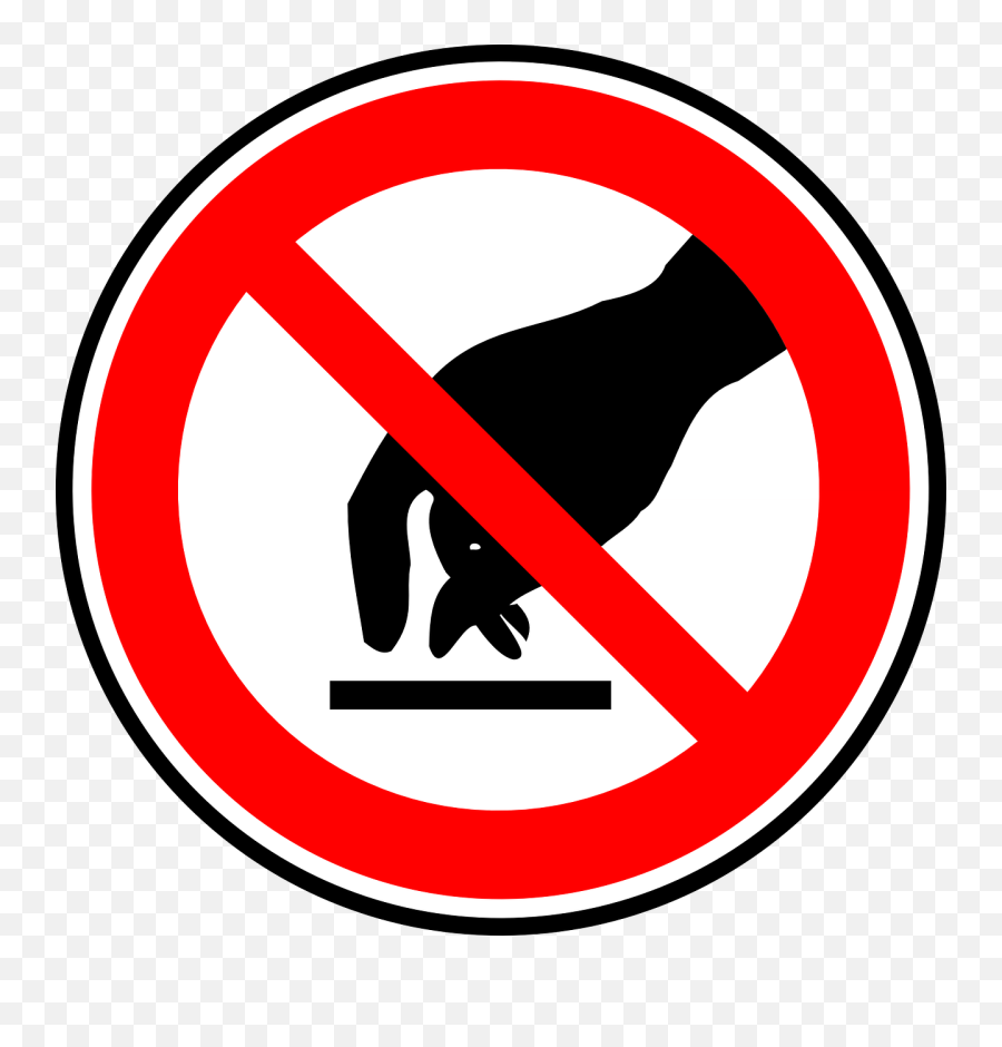 Sign Do Not Touch Touching - Free Vector Graphic On Pixabay No Touching Clipart Png,Prohibited Sign Png