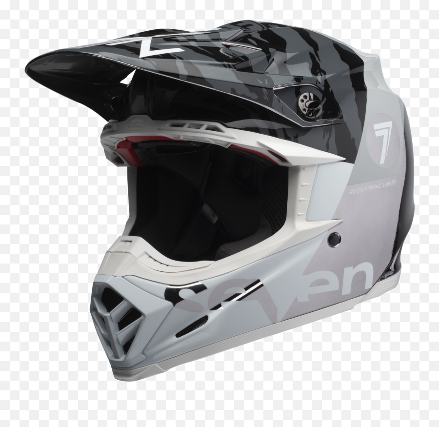 Bell Moto - 9 Carbon Flex Seven Zone Gloss Blackwhitechrome Bell Moto 9 Flex Seven Zone Png,Icon Chrome Helmet