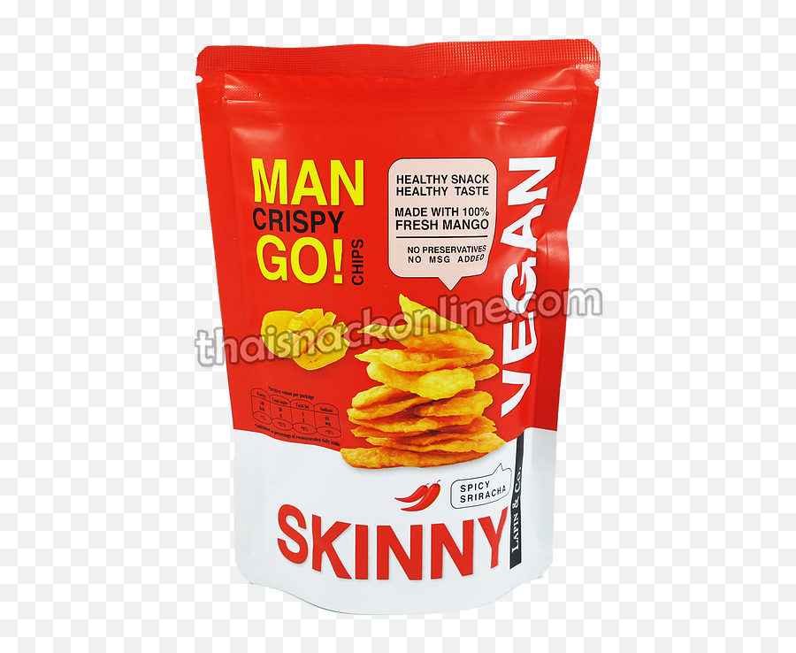 Skinny Vegan - Mango Chips Spicy Sriracha 30g Potato Chip Png,Sriracha Png
