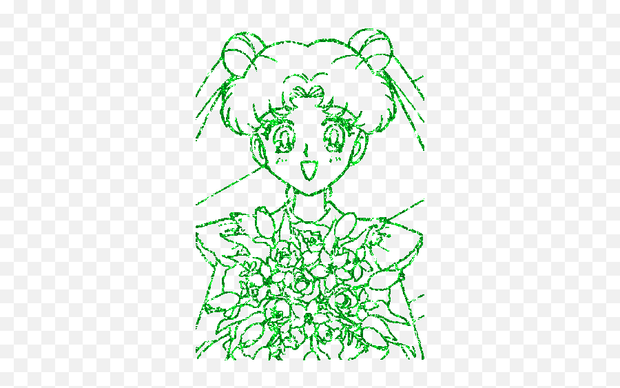 Sailor Moon Glitter Gifs - Sailor Moon With Flowers Coloring Pages Png,Sailor Moon Luna Icon
