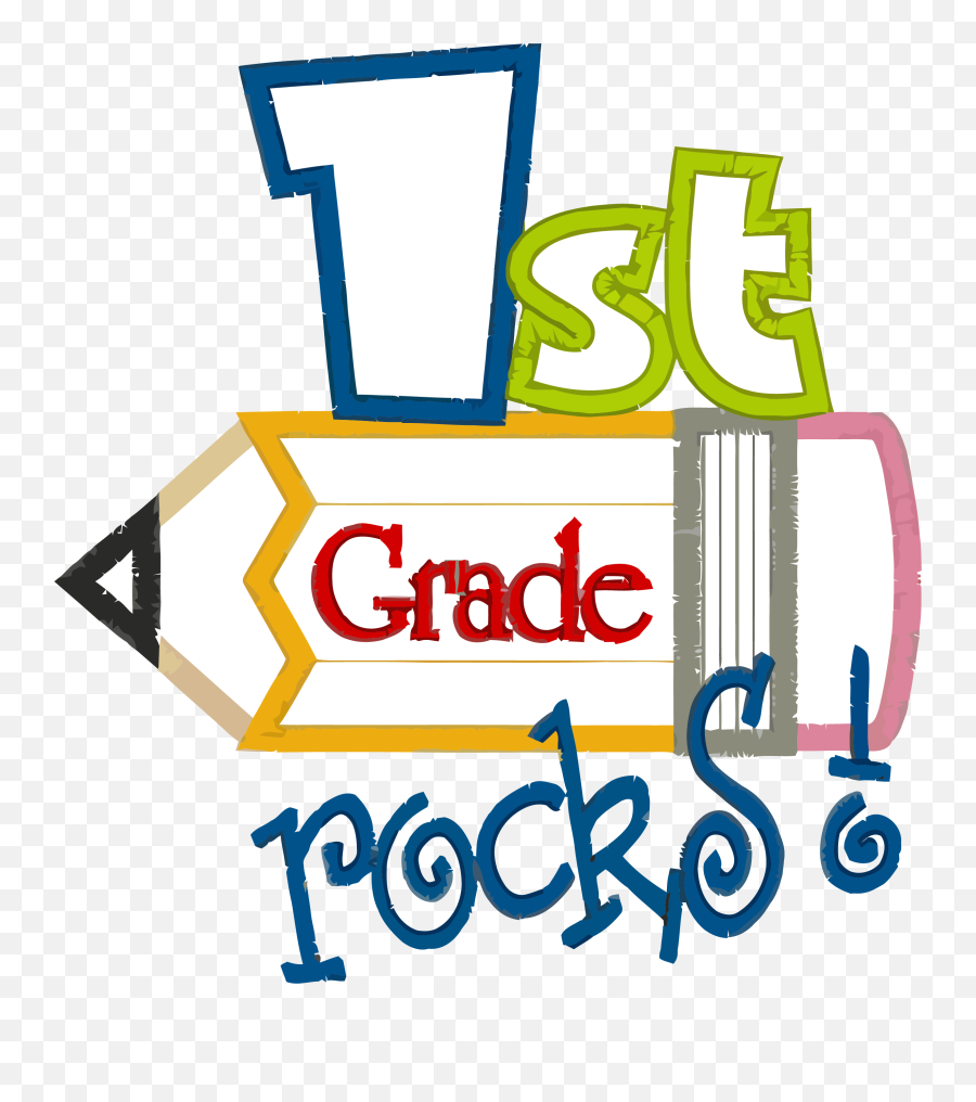 1st Grade Rocks Pencil Clipart Png - 1st Grade,Grade Png
