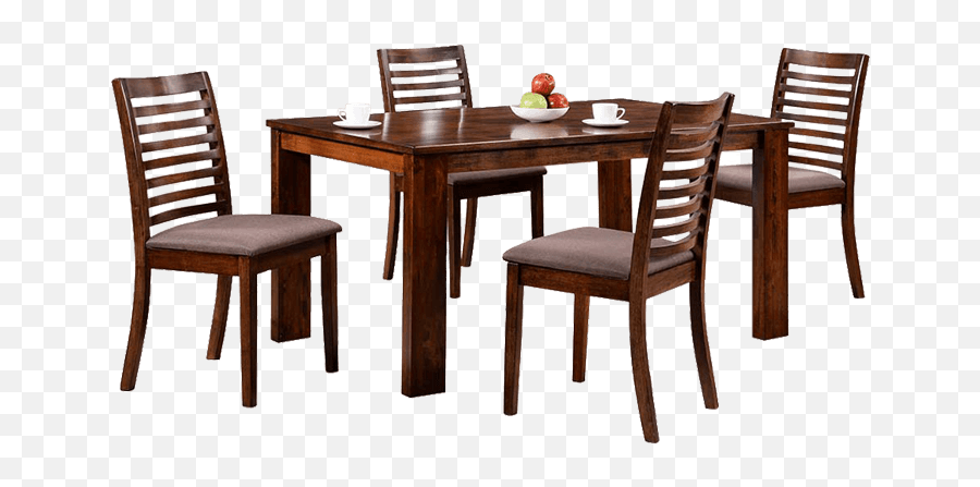 4 Seater Dining Set With Slatted Chair - Dining Table Images Png,Wood Table Png