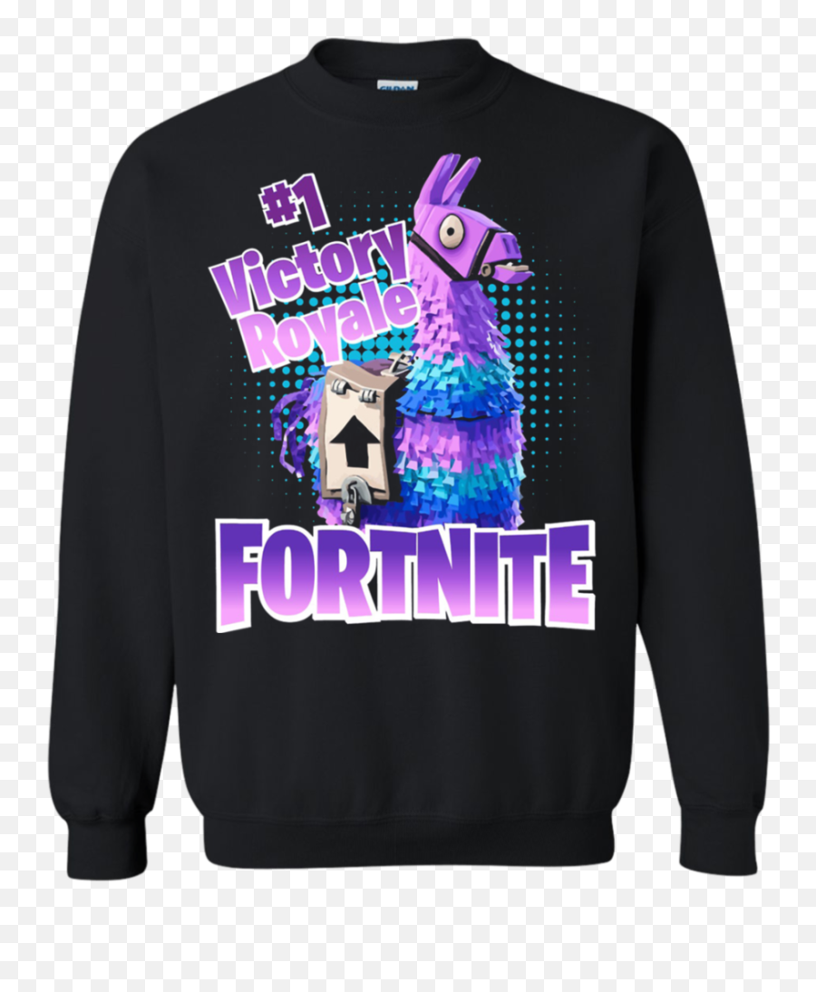 Download Hd Fortnite Victory Royale Lucky Llama Funny Shirt - Victory Royale Fortnite T Shirt Png,Victory Royale Transparent