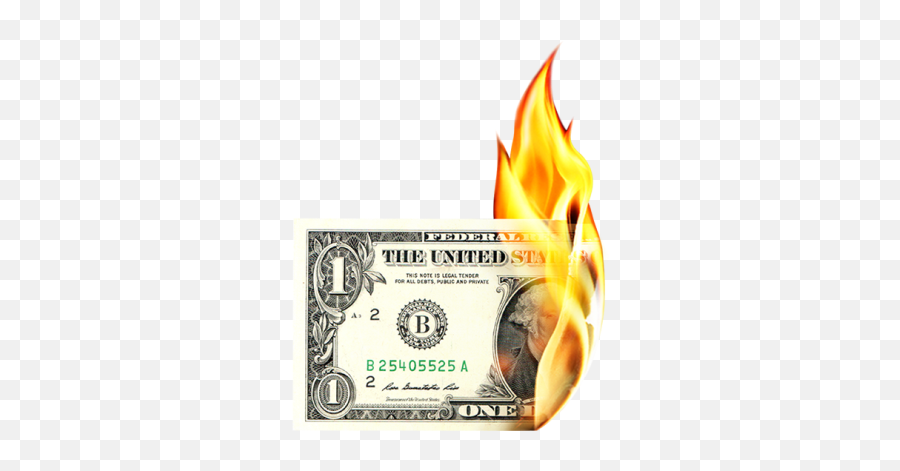 Burning Money Transparent - Dollar Bill Png,Burning Png