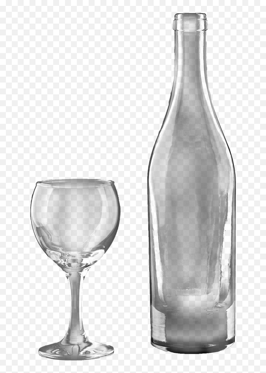 Wine Bottle And Glass Transparent - Glass And Bottle Png,Wine Bottle Transparent Background
