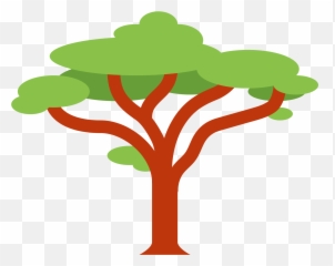Free Cartoon Tree Icon Vector - Acacia Clipart Full Png