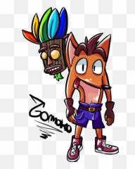 Crash Bandicoot And Aku By Springelodeluxe - Fur Cartoon Png,Aku Png