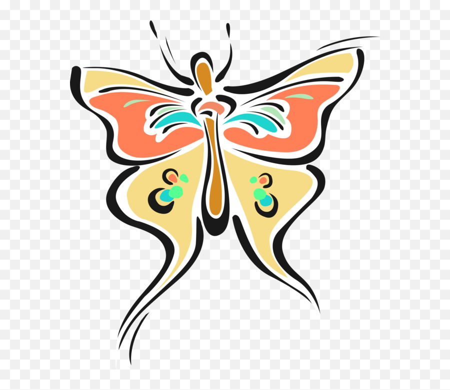Butterfly Vector Png - Vector Illustration Of Colorful,Butterfly Vector Png