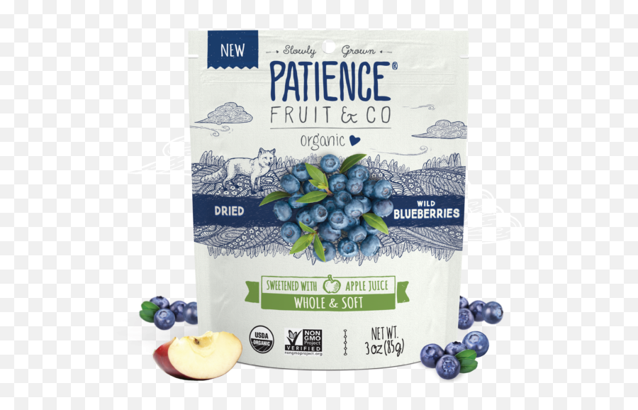 Whole Dried Wild Blueberries The Natural Products Brands - Patience Fruit And Co Png,Blueberries Png