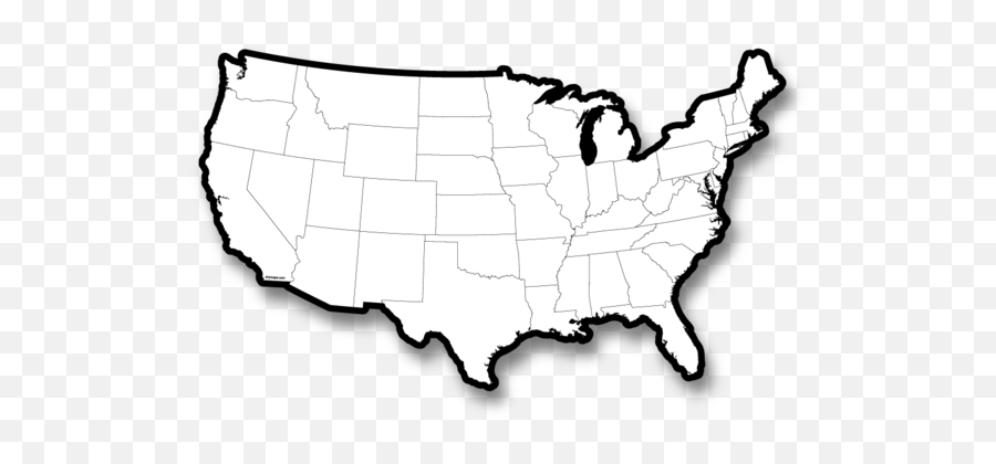 Usa With States Outlined - Usa Today Health Care Hidden Common Ground Png,United States Map Transparent