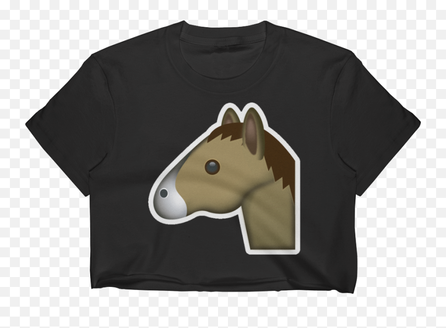 Download Emoji Crop Top T Shirt - Poze Cu Crop Top Png,Horse Emoji Png