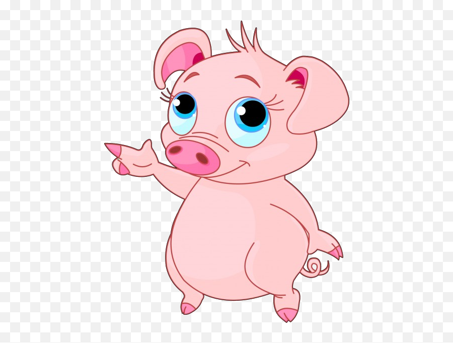 Funny Pink Cartoon Pigs Clip Art Images - Funny Pig Cartoons Pig Cartoon Png Funny,Pigs Png