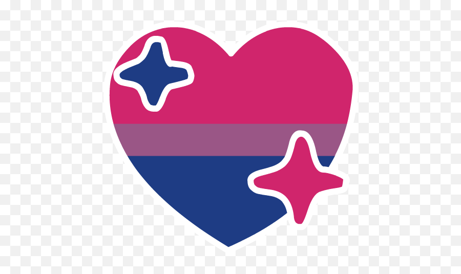 Download Emoji De Coração Com As Cores Da Bandeira Bissexual - Heart Png,Pride Flag Png