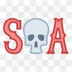 Sons Of Anarchy Icon Colored Outline - Skull Png,Anarchy Symbol Png