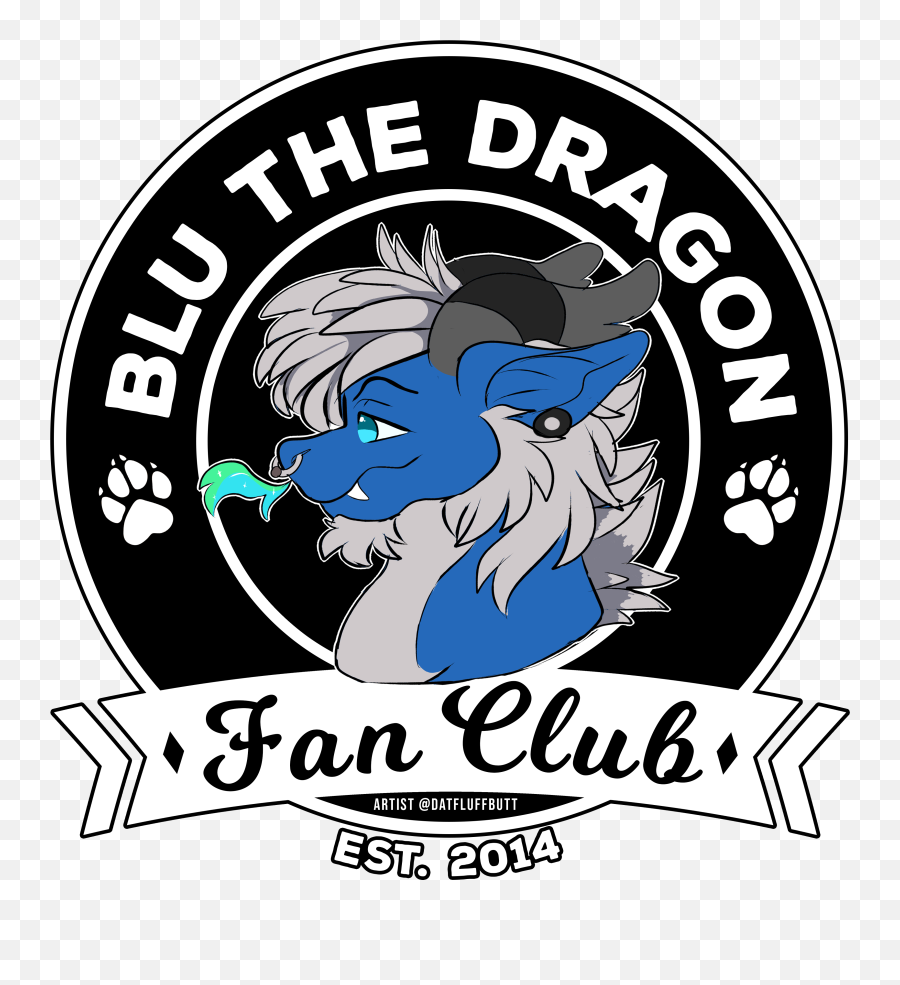 Dragon Emblem Png - Blu The Dragon Copy Dutch Angel Dragon Fursuit Fan Club T Shirts,Dragon Logo Png