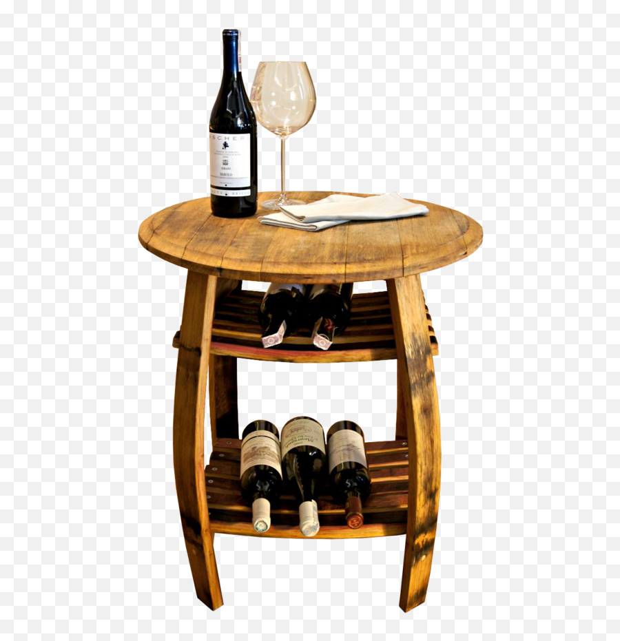 Download Hd Side Table From An Old Wine Barrel - Barrel Horizontal Png,Barrel Png