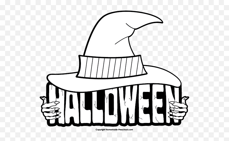 Animated Happy Halloween Clipart - Halloween Clip Art Black Black White Halloween Clip Art Png,Happy Halloween Transparent Background