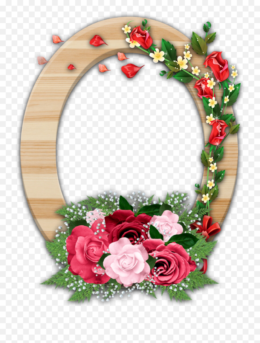 Floral Frame - Flower Border Frames Png Hd Png Download Flower Frame Png,Floral Frame Png