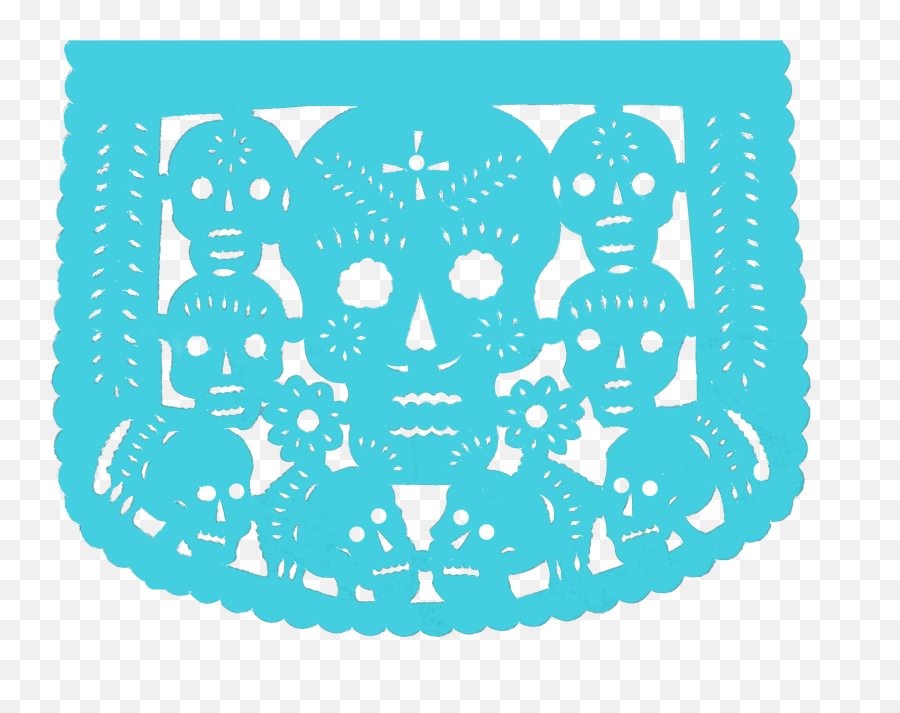 Papel Picado Clipart Clip - Papel Picado Skull Day Of The Dead Transparent Png,Papel Picado Png