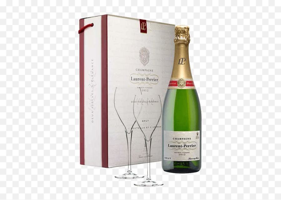 Champagne Laurent - Perrier Brut In Gift Box With 2 Glasses Png,Champagne Splash Png