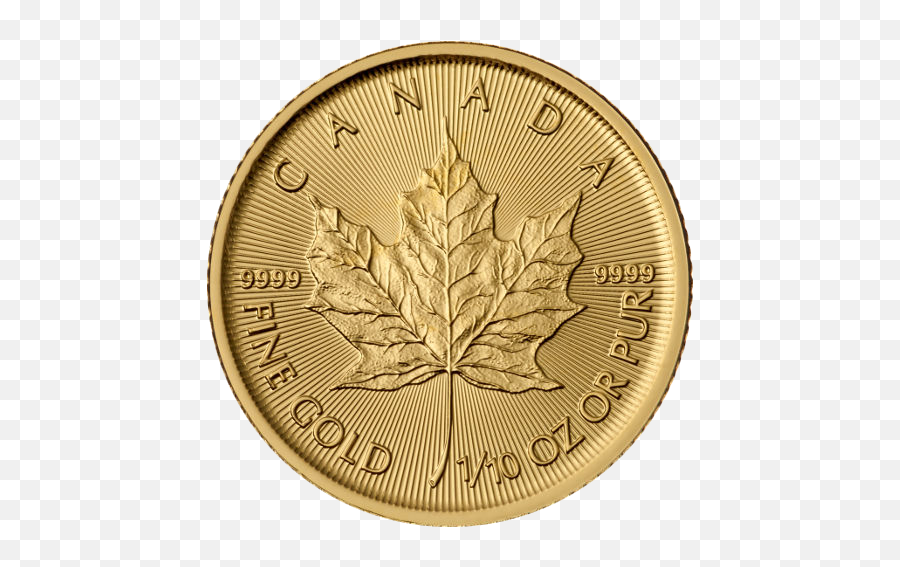 10 Oz Gold Maple Leaf Png - 1 10 Oz Gold Maple Leaf,Canadian Maple Leaf Png