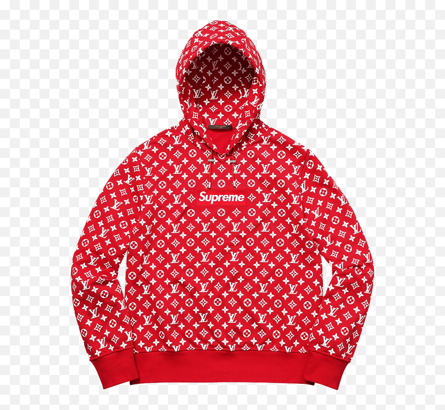 Supreme X Louis Vuitton Box Logo Hooded Sweatshirt Red - Brighton Png,Louis Vuitton Pattern Png