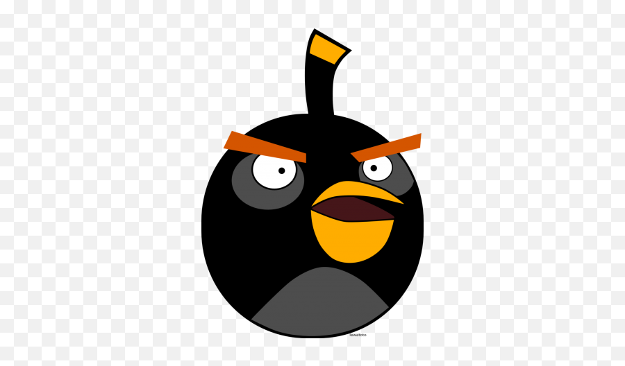Angry Birds Png Transparent Background - Black Bird From Angry Birds,Angry Transparent