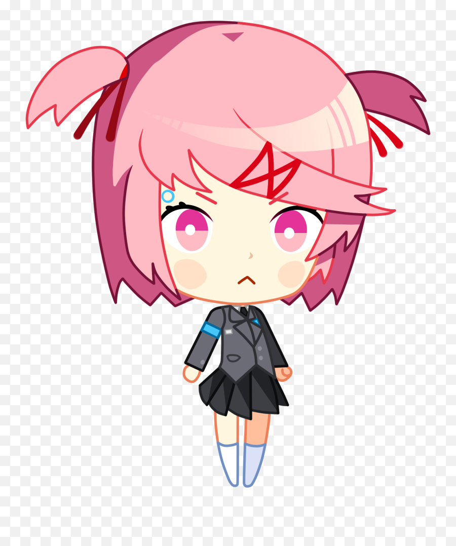 Natsuki Ddlc Chibi Hd Transparent Png - Natsuki Ddlc Chibi Png,Natsuki Transparent