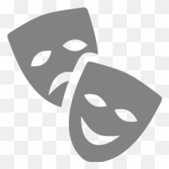 Gray Theatre Masks Icon - Free gray icons Transparent Theater Png