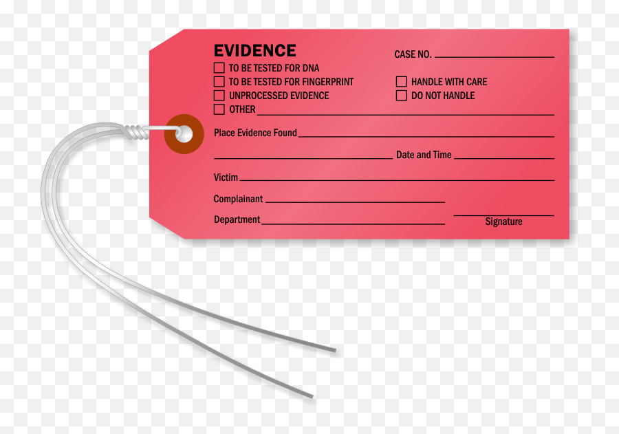 Evidence Identification Tag Sku Tg - 0297 Evidence Tag Png,Handle With Care Icon