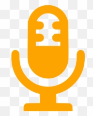 Orange Microphone Icon - Microfone png