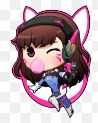 Download Dva Overwatch Png - Overwatch D Va Chibi Full Chibi Overwatch D Va,Mei Overwatch Png
