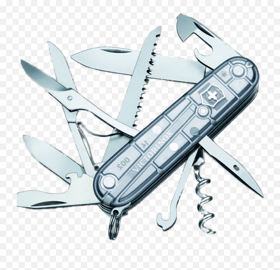 Victorinox Silvertech Swiss Army Knife Transparent Png - Victorinox Huntsman Silver Tech T7,Knife Transparent