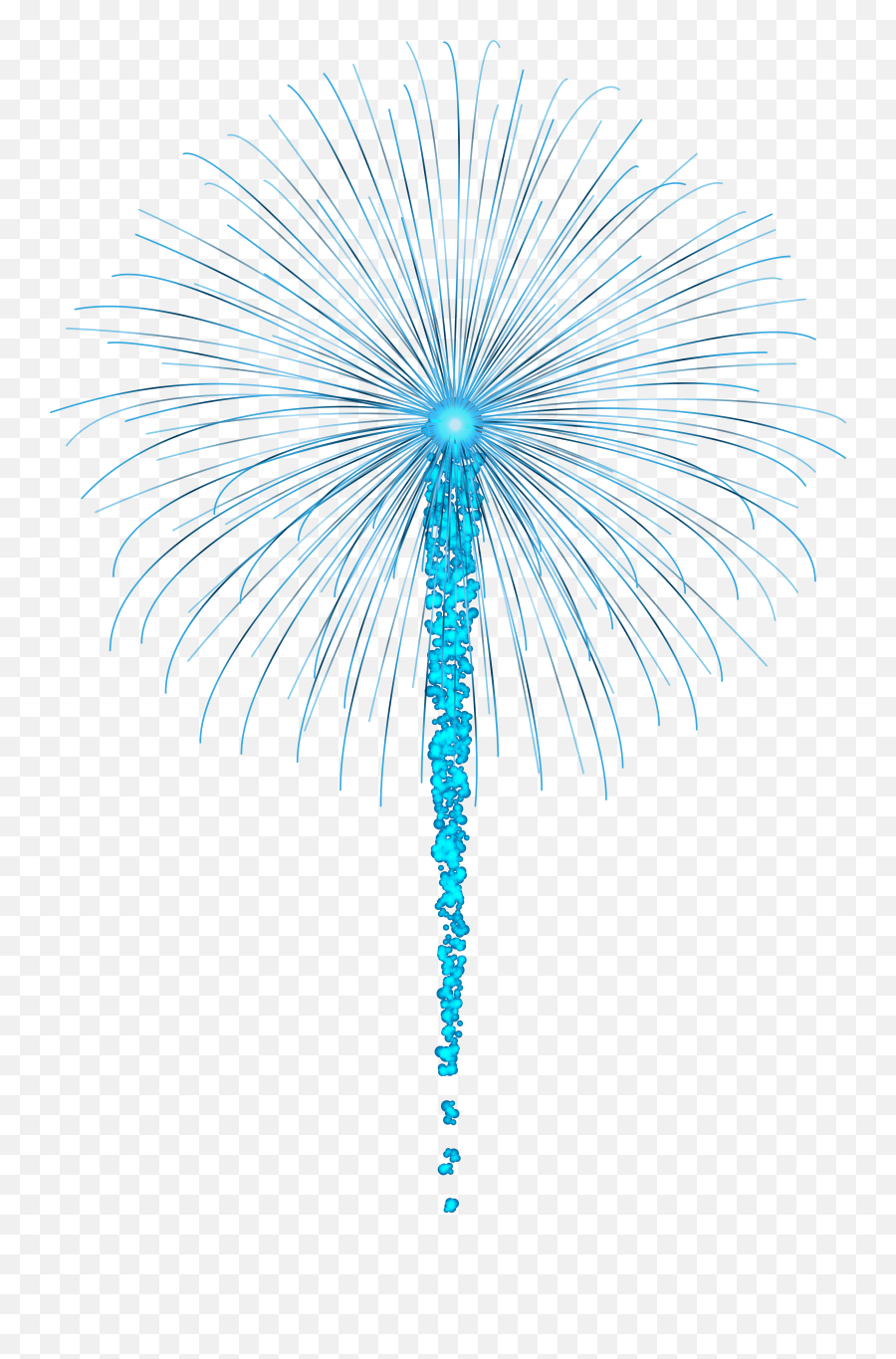 Blue Fireworks Transparent Background - Transparent Background Png Fireworks,Fireworks Transparent Background