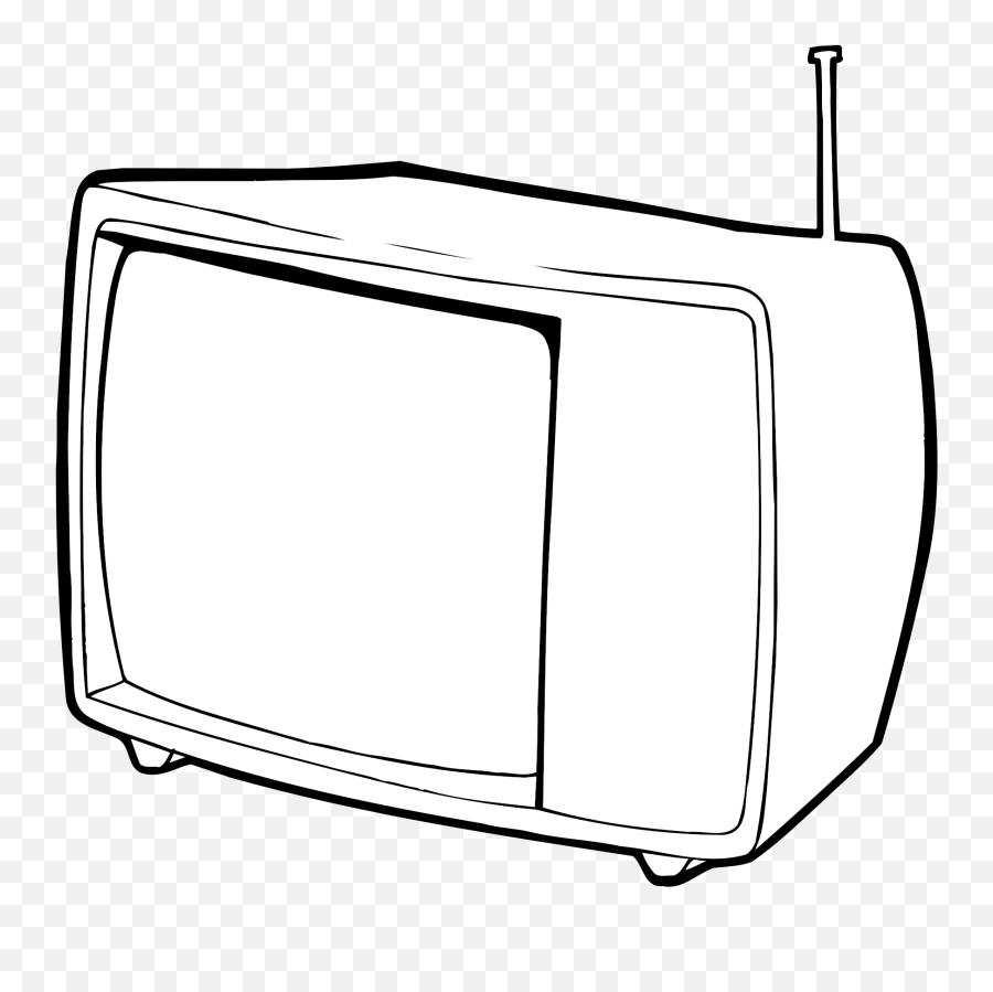 Old Tv Clipart Png - Clip Art Library Old Television Clipart Black And White,Old Tv Icon