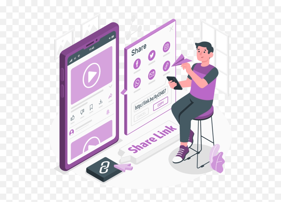 How To Share Youtube Video - Followchain Create Png,Purple Youtube Icon