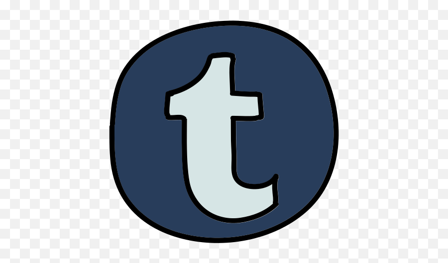 Tumblr Icon In Doodle Style - Icon Doodle Png,Google Plus Social Media Icon