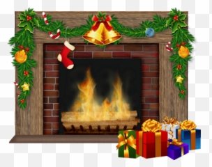 Download Free Images Fireplace Christmas Png - Background