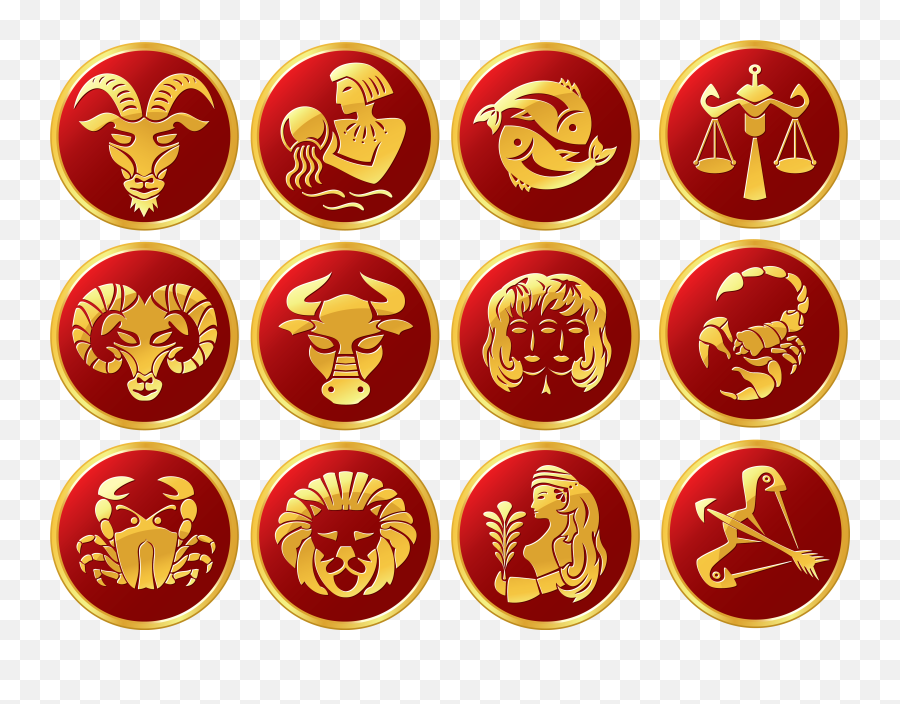 Zodiac Signs Set Png Clip Art Image - 12 Zodiac Signs Png,Zodiac Signs Png