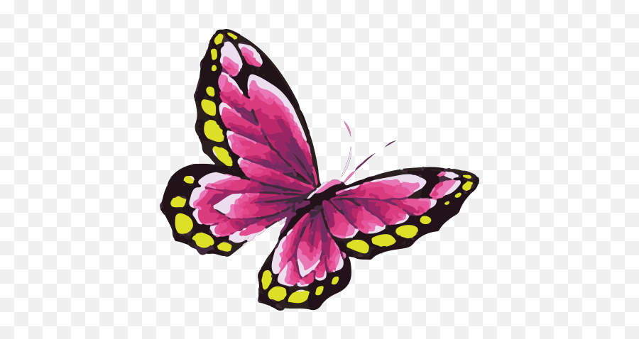 Pink Butterfly Tattoo In Watercolor Art - Watercolor Butterfly Png Clipart,Butterfly Tattoo Png