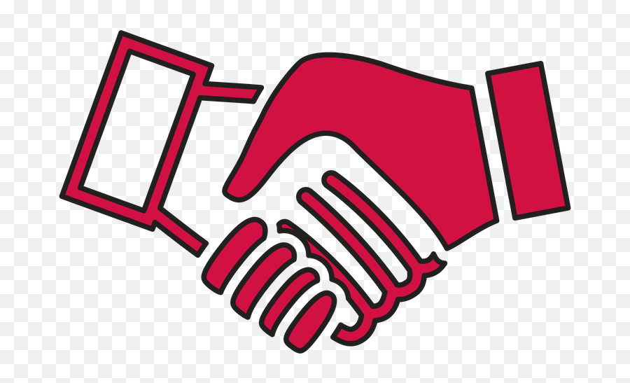 Handshake - Bright Red Triangle Check Hand Vector Png,Handshake Logo