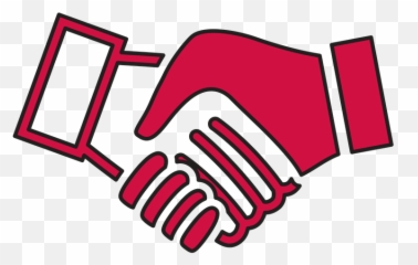 Handshake - Bright Red Triangle Check Hand Vector Png,Handshake Logo
