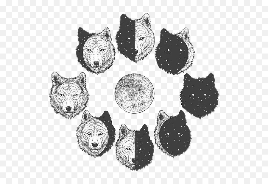Freetoedit - Moon Wolf Drawing Png,Wolves Png