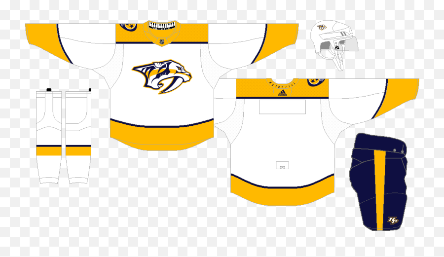 Nashville Predators - The Nhl Uniform Matchup Database Illustration Png,Nashville Predators Logo Png