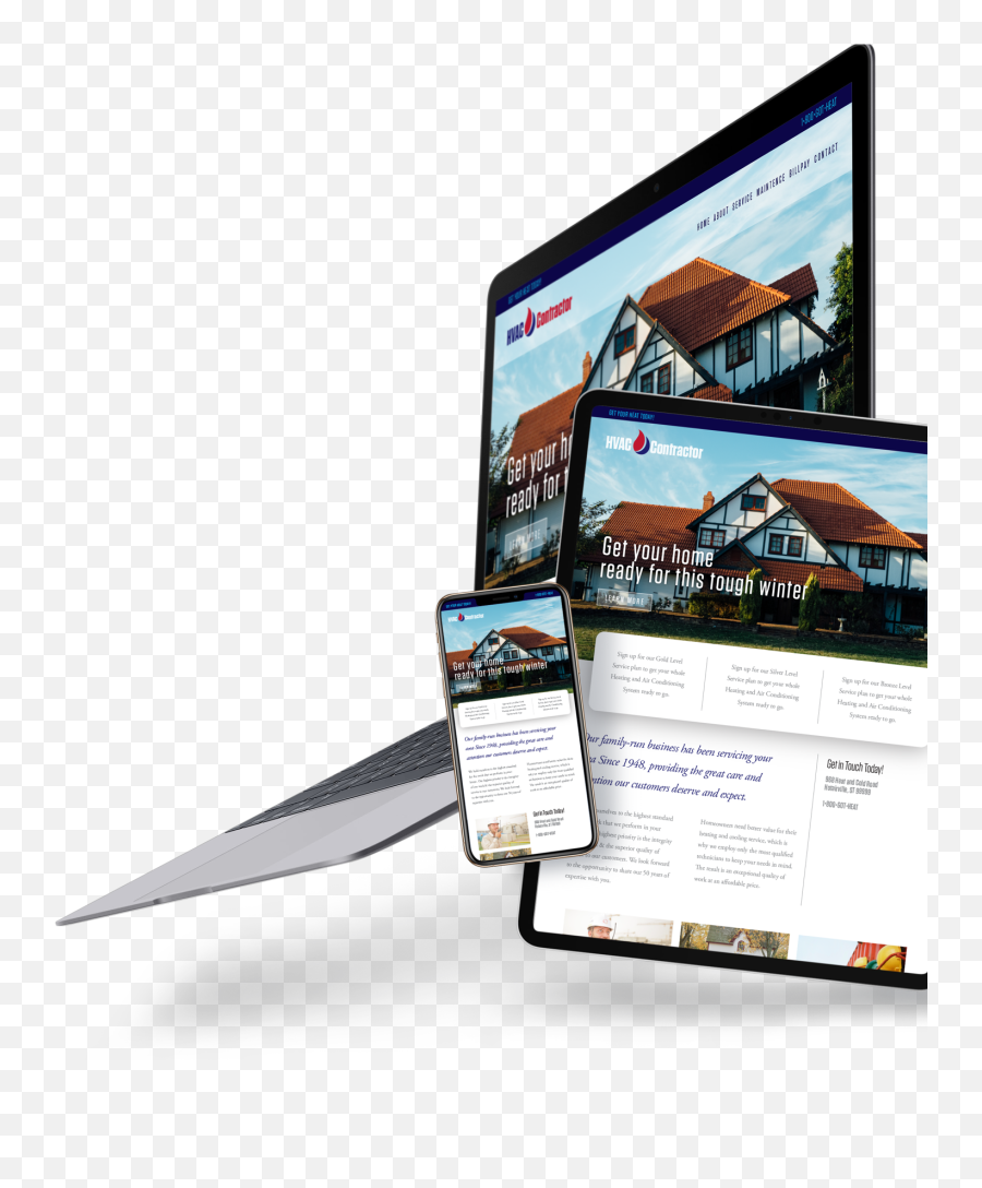 Delta T Creative Websites Hvac Contractors Web Design - Billboard Png,Websites Png