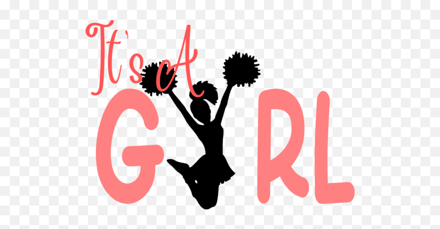 Its A Girl Cheerleader Gender Reveal Svg - Graphic Design Png,Its A Girl Png